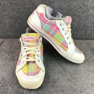 Airwalk Retro Madras Plaid skate Sneakers Sz 8